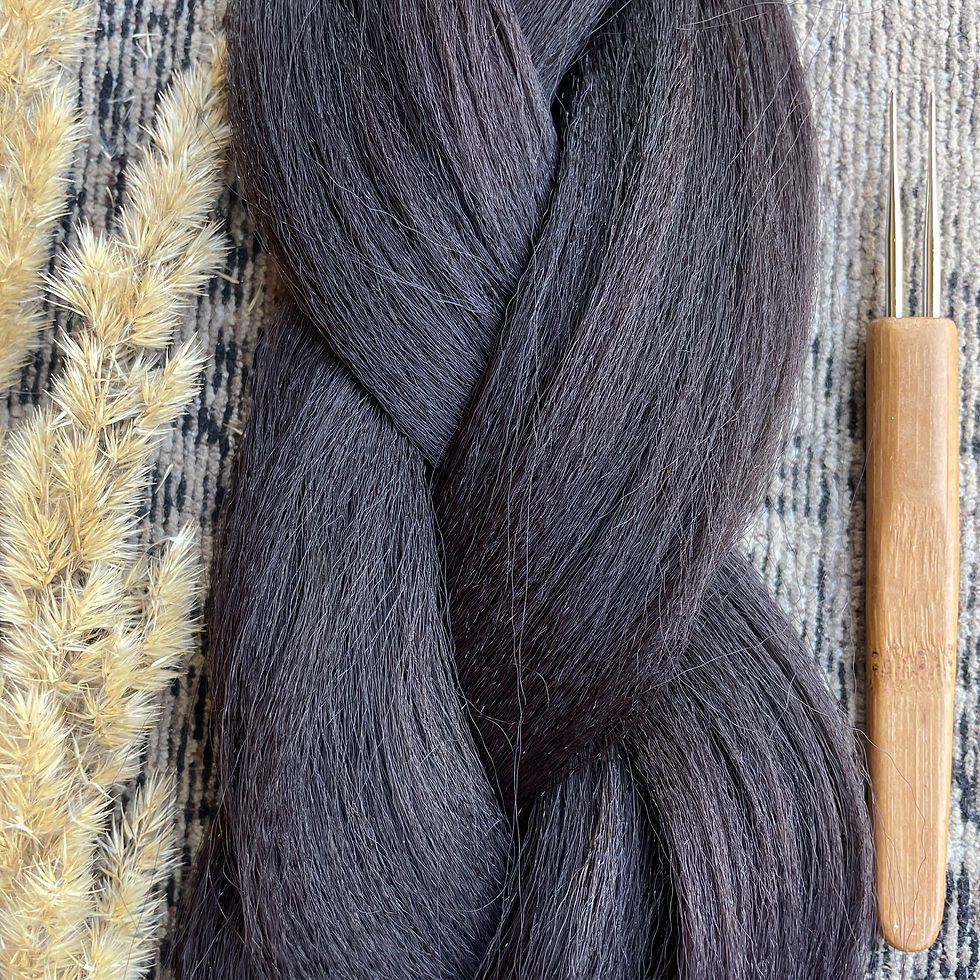 Thumbnail: Synthetic Jumbo Braid Purpleshine Black