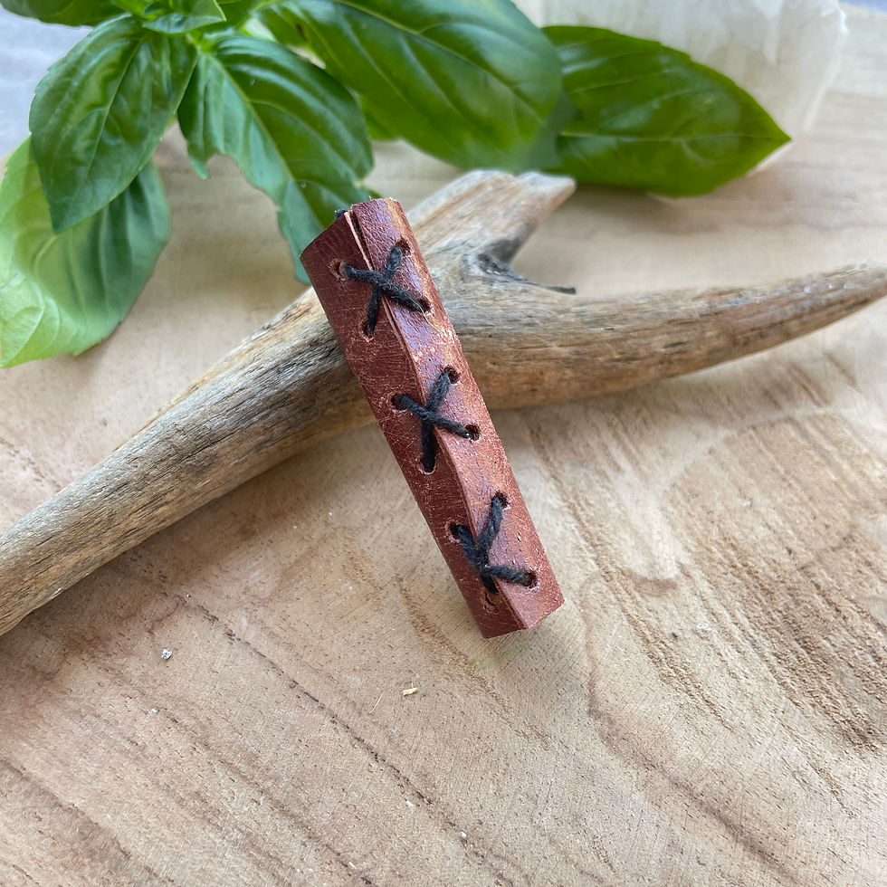 Miniaturbild: Leder Dreadperle Braun