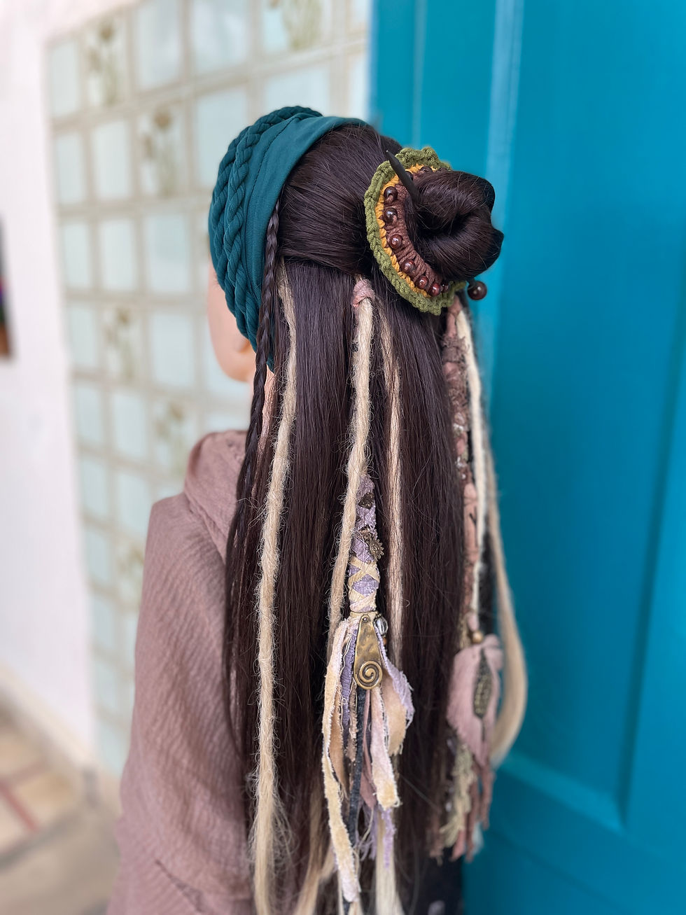 Thumbnail: Haarband Turban Braids Turkoise