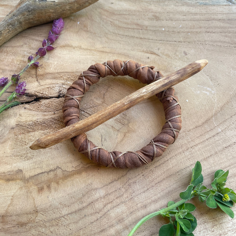 Thumbnail: Dreadlock Ring Brown Small