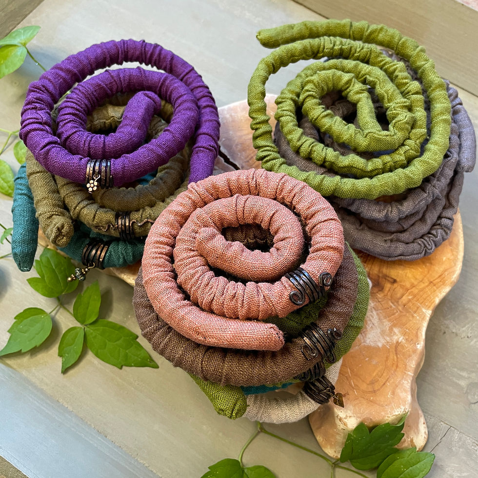 Miniaturbild: Dreadspirale Handgefärbtes Leinen