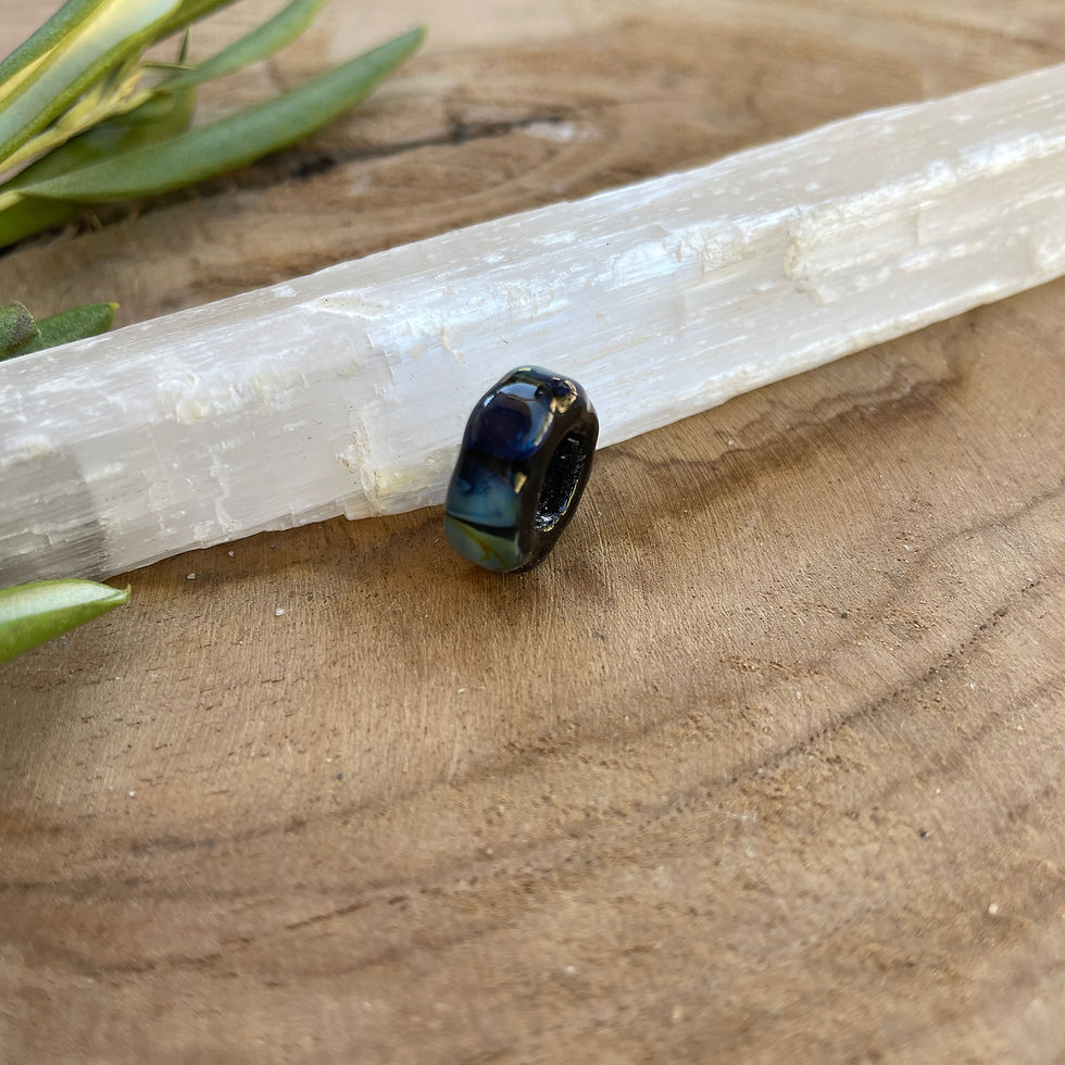 Miniaturbild: Glasperle Schwarz & Blau