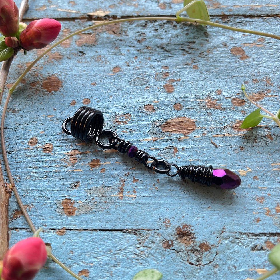 Miniaturbild: Dreadlock-Perle Lila und Schwarz