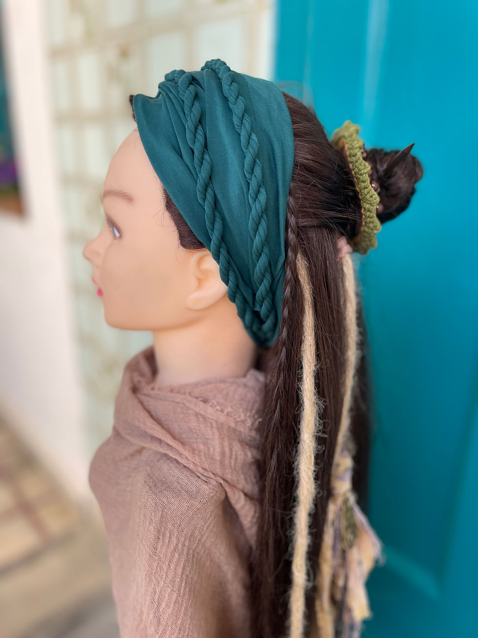 Thumbnail: Haarband Turban Braids Turkoise