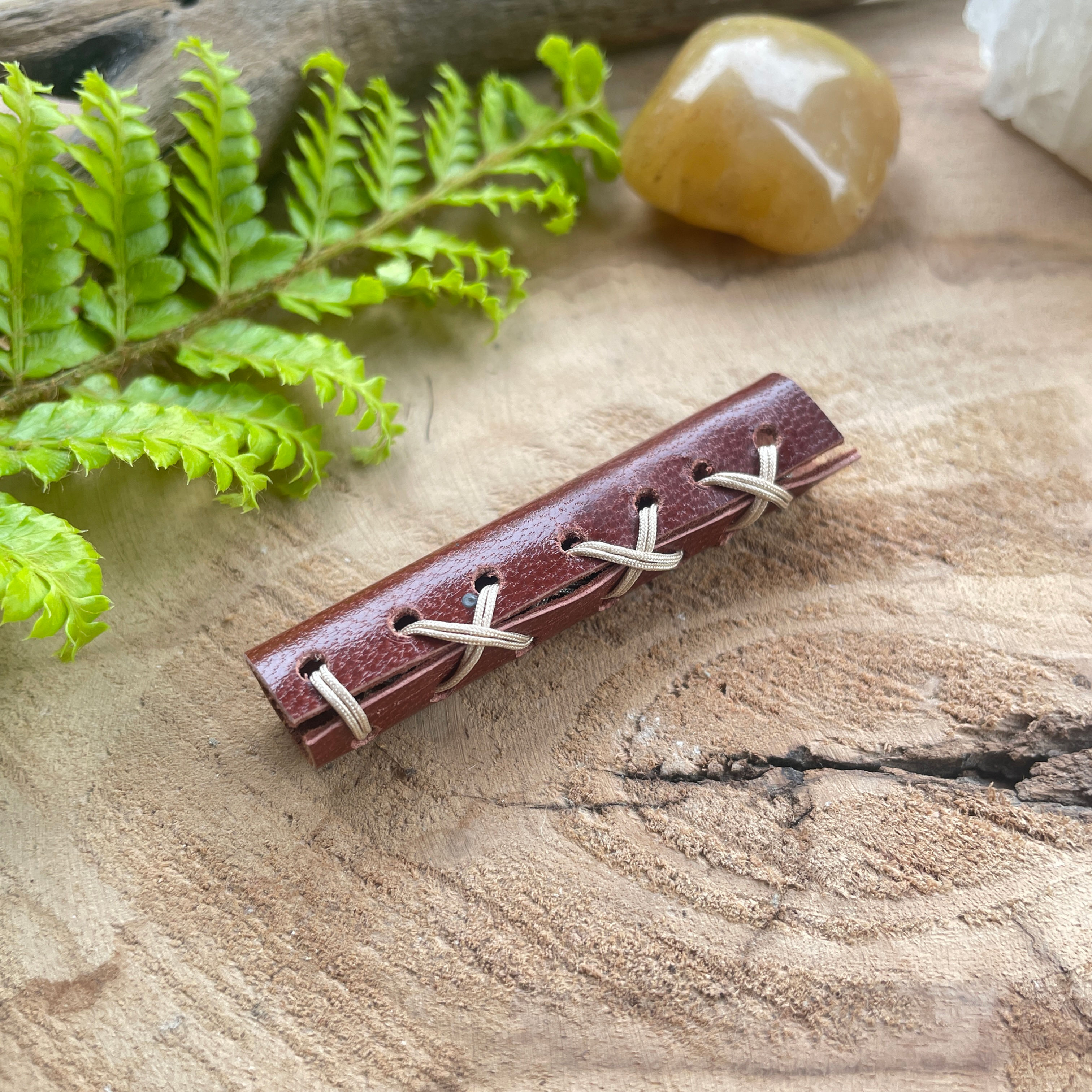 Leather Dreadbead DarkBrown