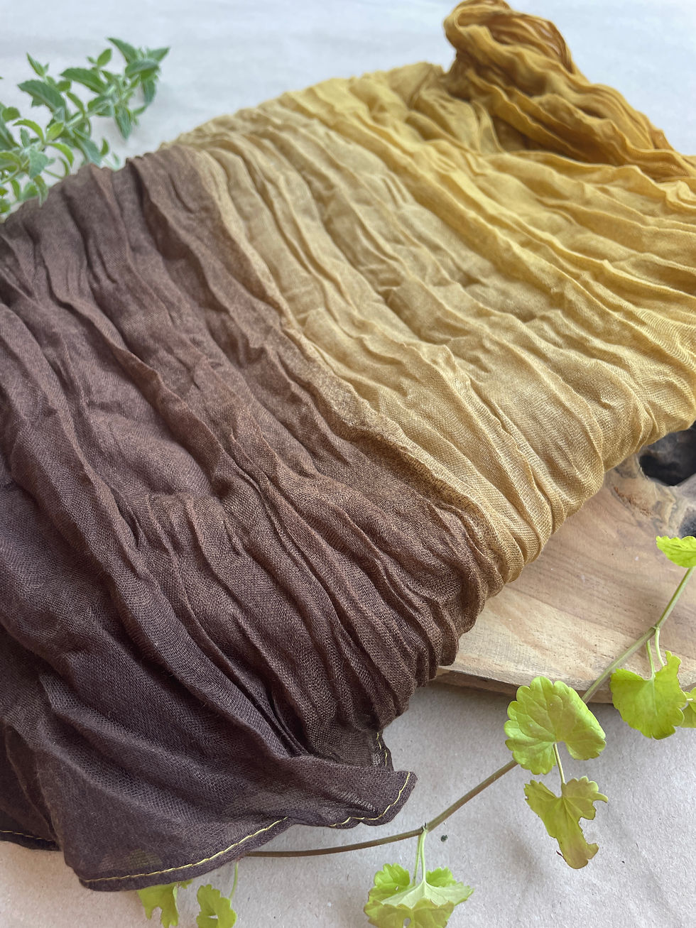 Thumbnail: Ombre Crinkle Hair Scarf Earthy