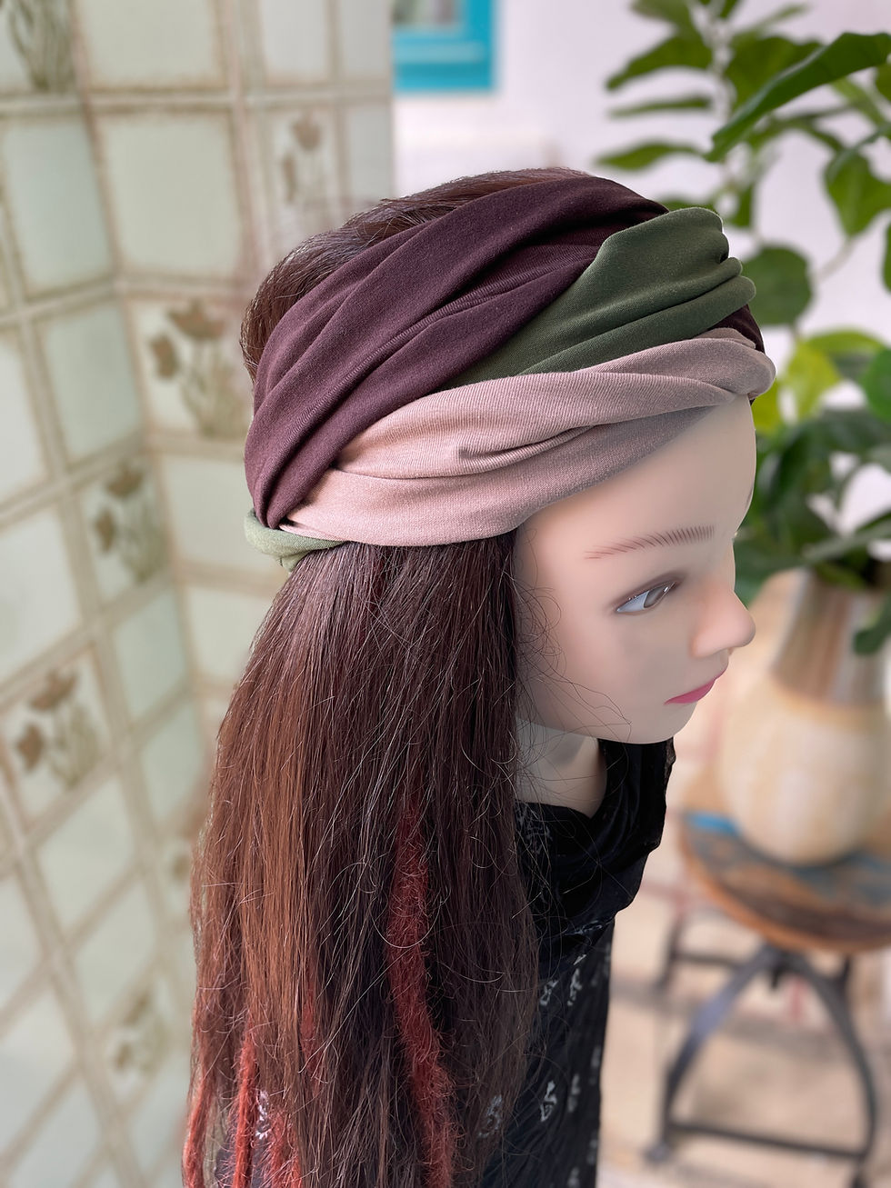 Thumbnail: Hair band Turban Earth