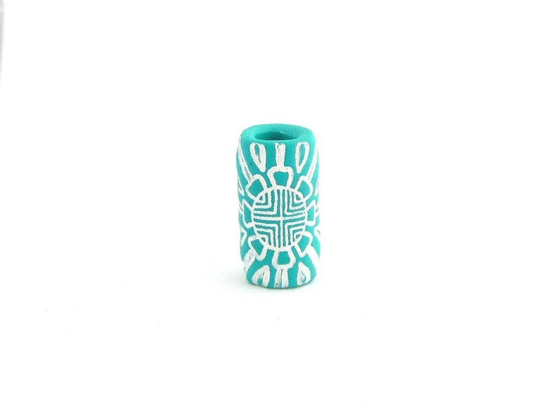 Thumbnail: Dreadbead Turquoise / White