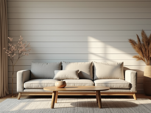 Cozy room with pvc wall panels