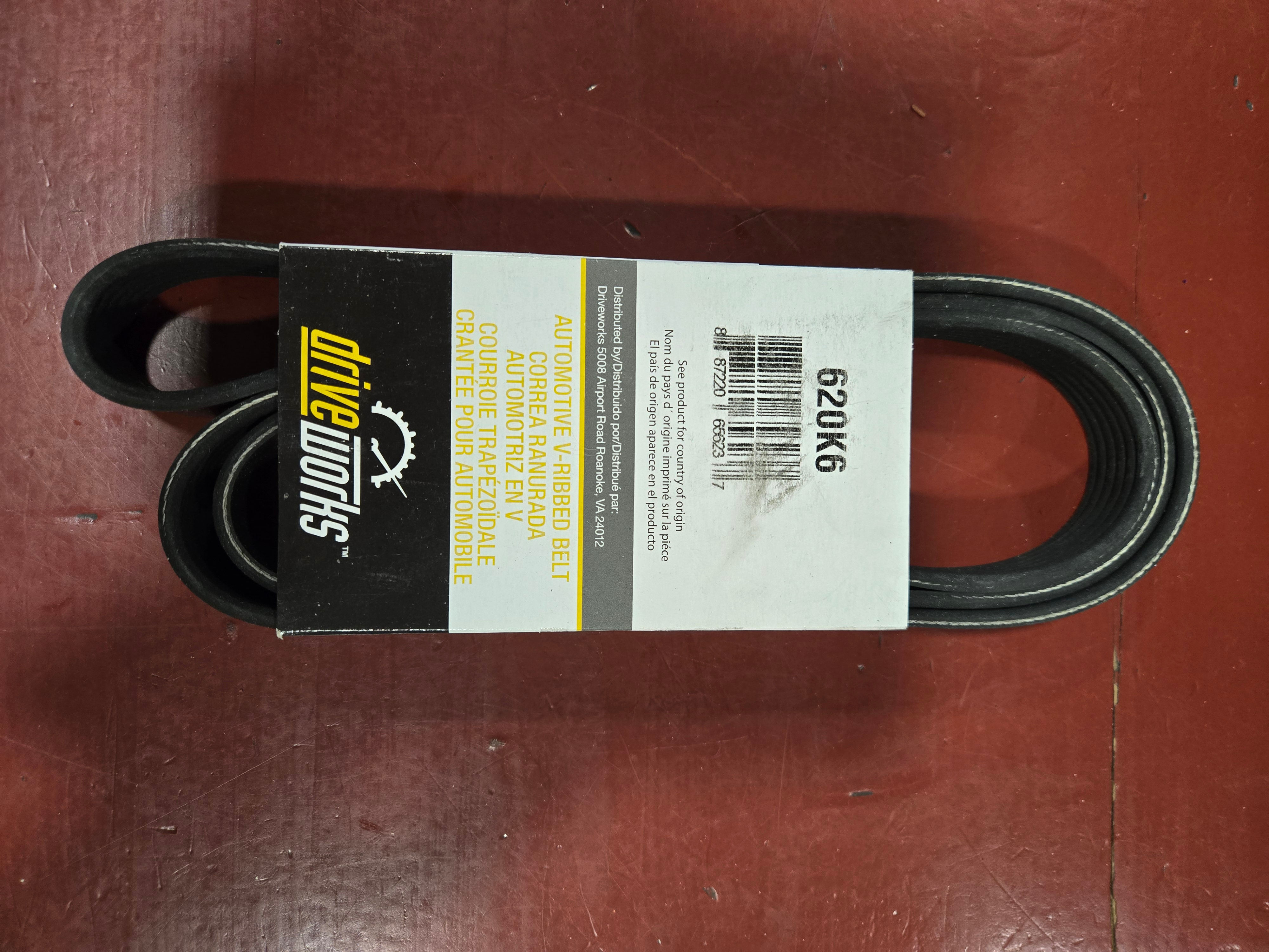 DRIVE WORKS 620K6 POLY RIB BELT