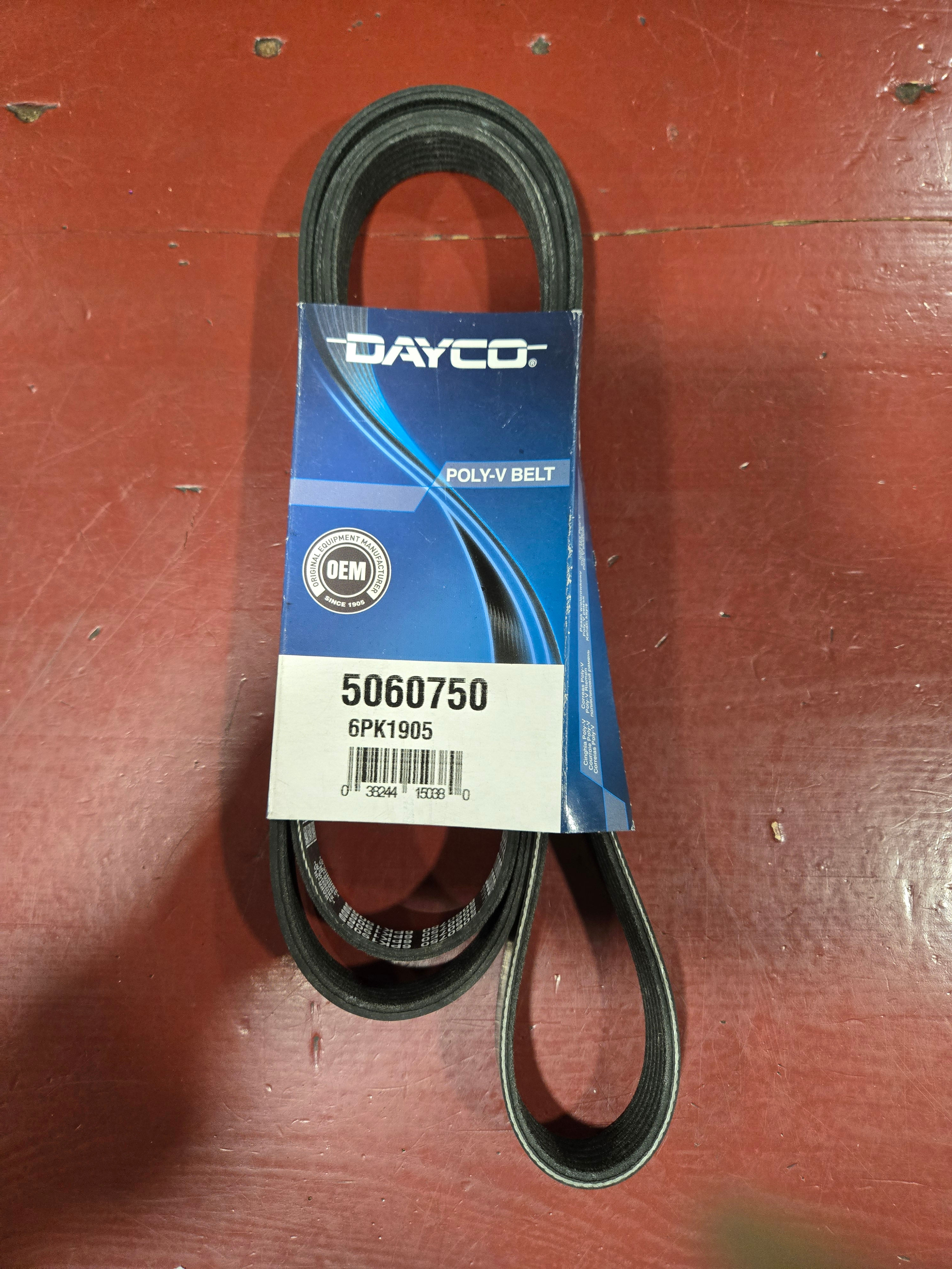 DAYCO 5060750 SERP BELT-POLY RIB 6PK1905