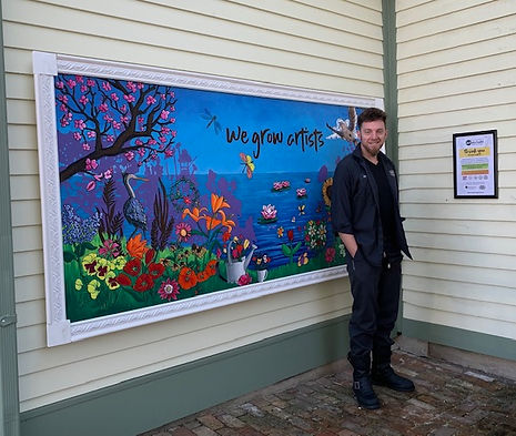 IHAG ocean artists guild sign mounting and me.jpeg