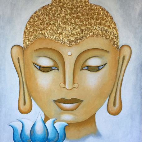 buddha
buddha painting
buddha art
mixed media
buddha lotus
melissa tryst