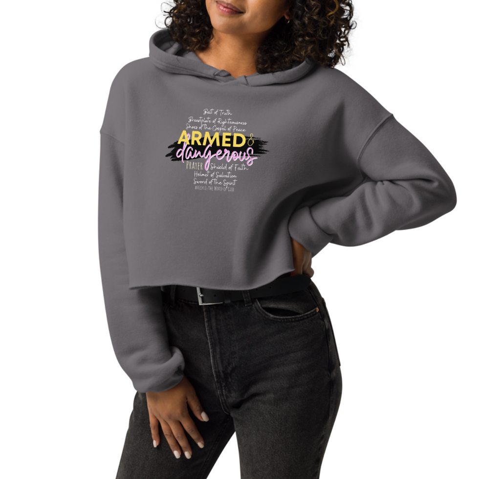 Thumbnail: Full Armor of God - Women's Cropped Hoodie
