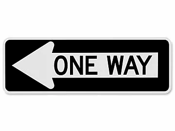 "One Way" Sign