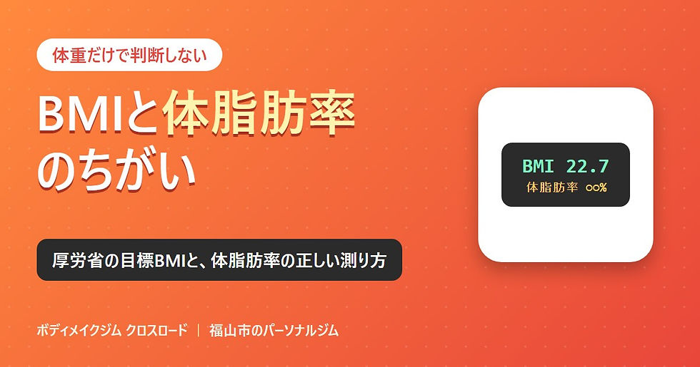 体重の数字だけで判断しない!BMIと体脂肪率のちがいと、ボディメイクの記録を続けるコツ