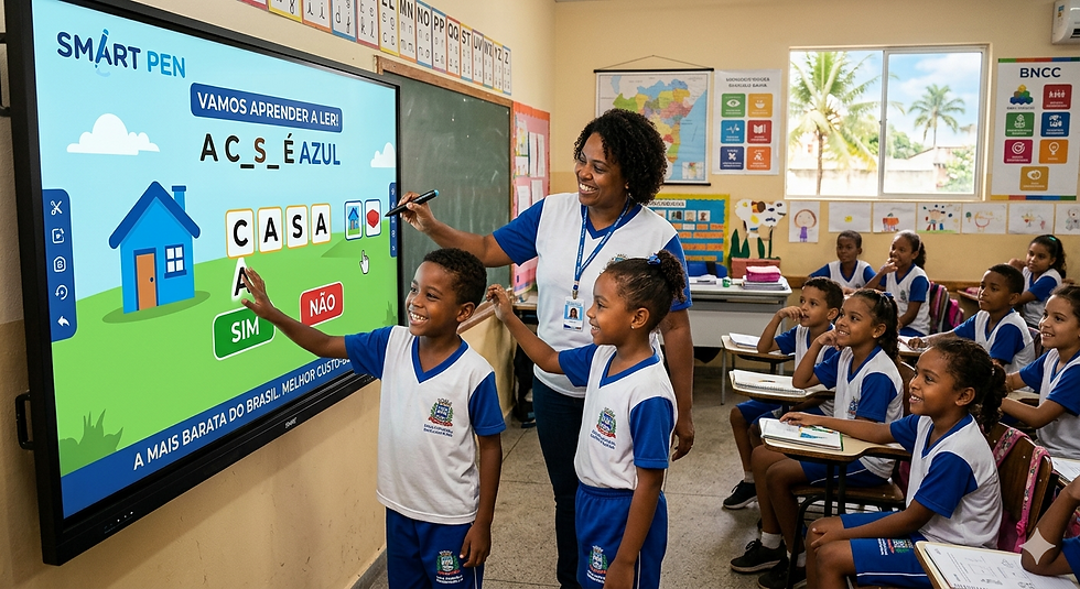 Tela Interativa na Bahia: tecnologia acessível para transformar a educação