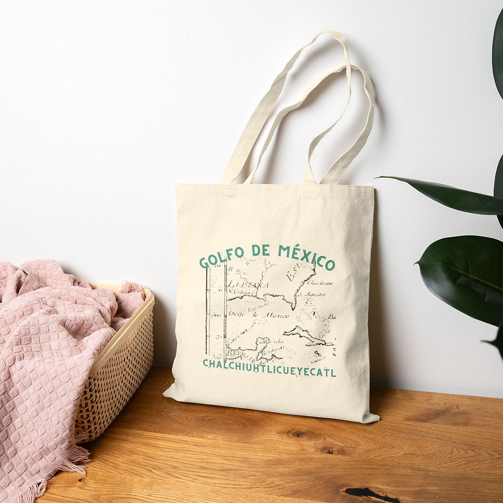 Thumbnail: Golfo de México Cotton Canvas Tote Bag  - Reusable - Tote - Mexico Tote