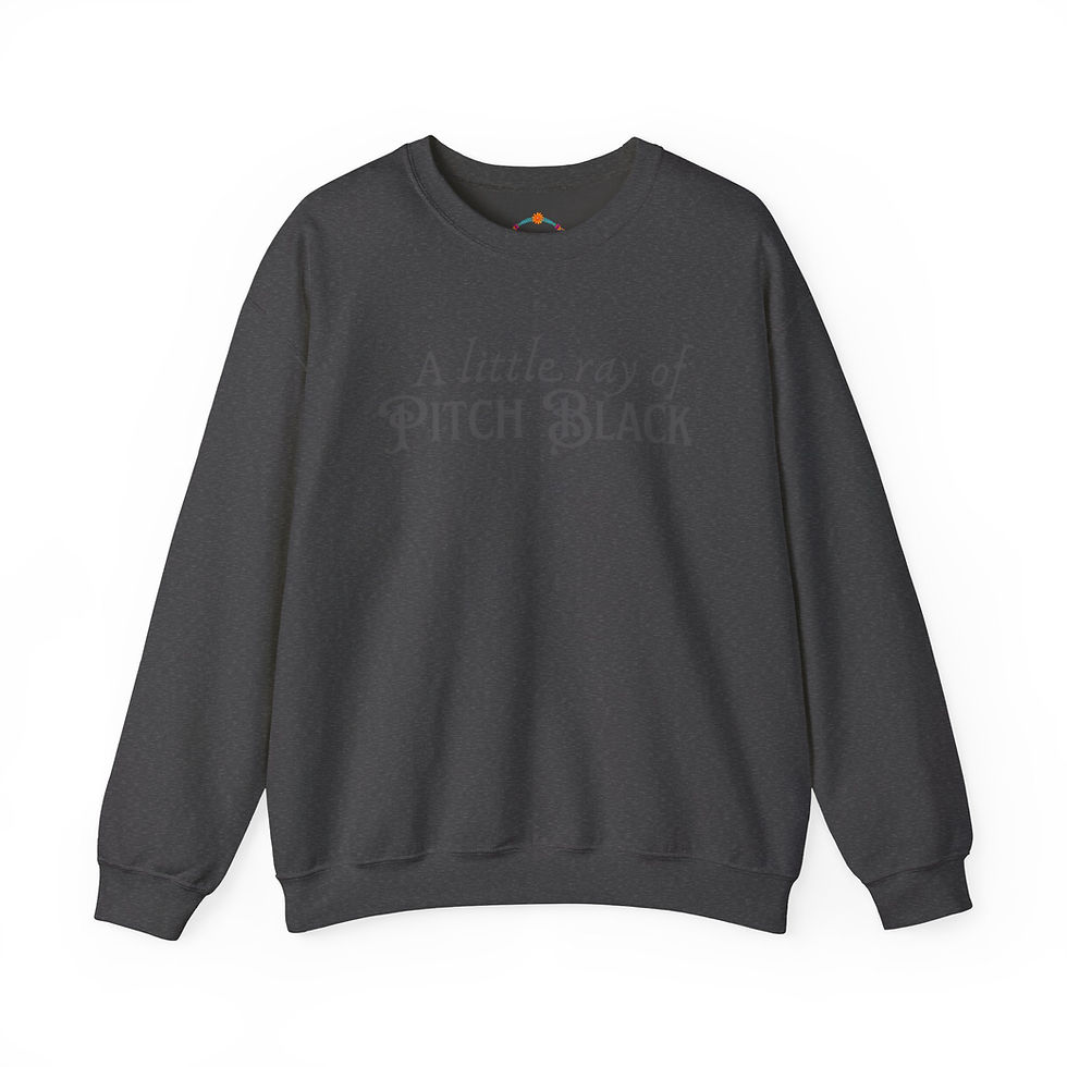 Thumbnail: A Little Ray of Pitch Black Sweatshirt | Unisex Crewneck