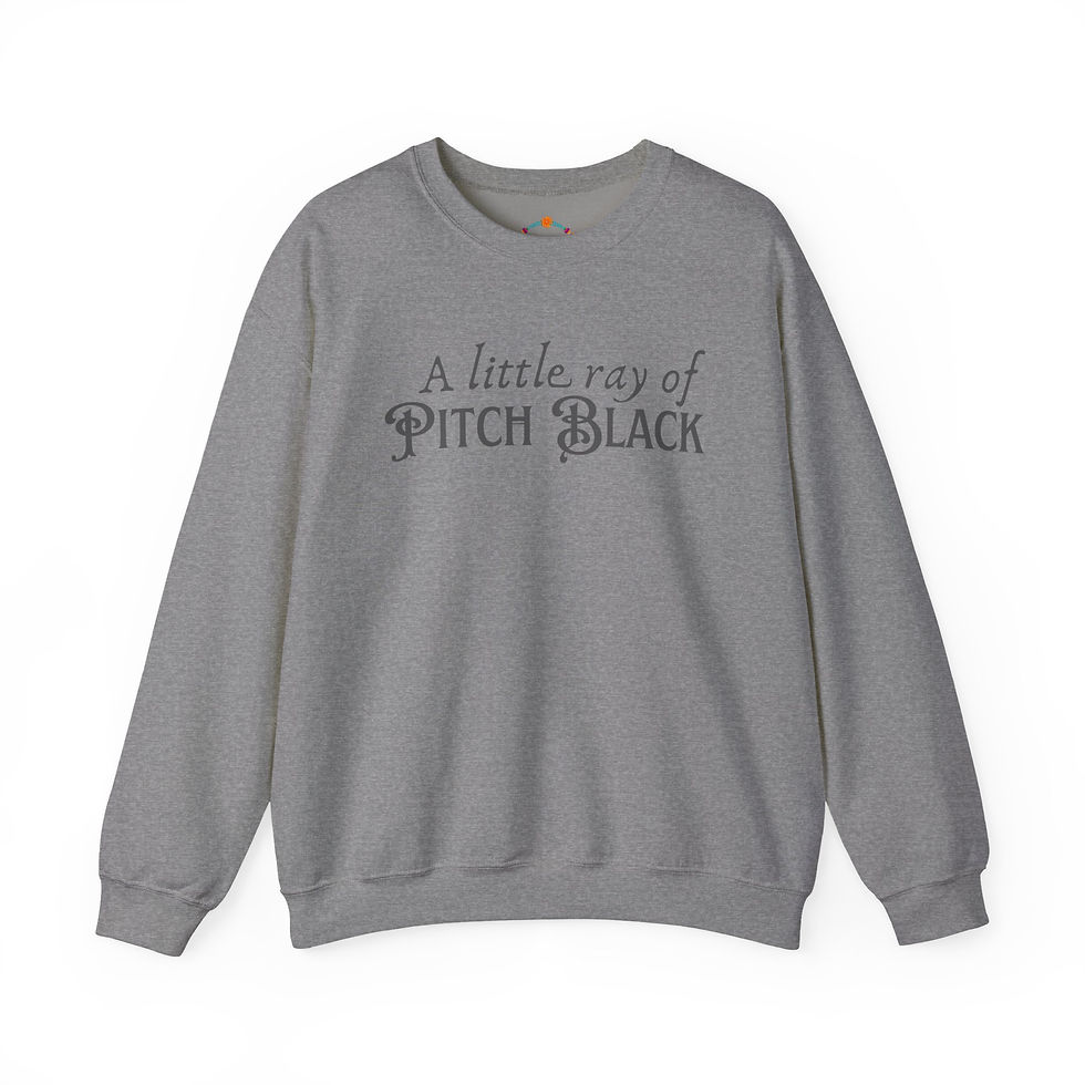 Thumbnail: A Little Ray of Pitch Black Sweatshirt | Unisex Crewneck