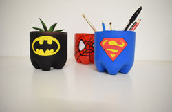 Pot à crayon récup' - Super Héros