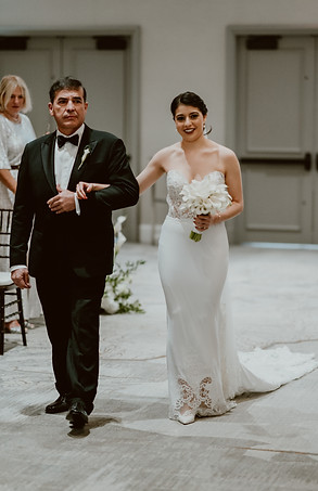 Father and bride ceremony Four seasons Austin