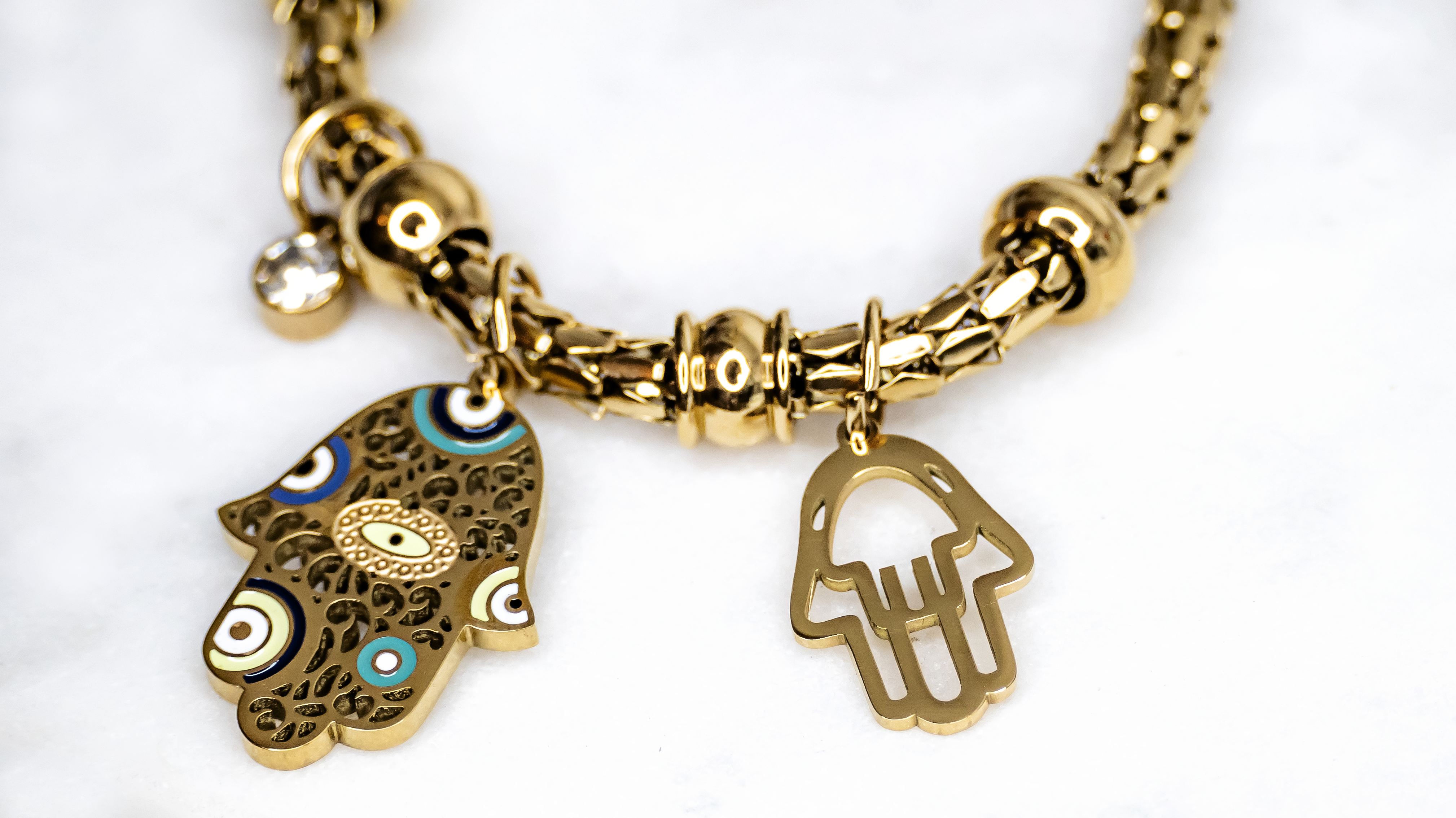Goddess Evil Eye Drip Bracelet
