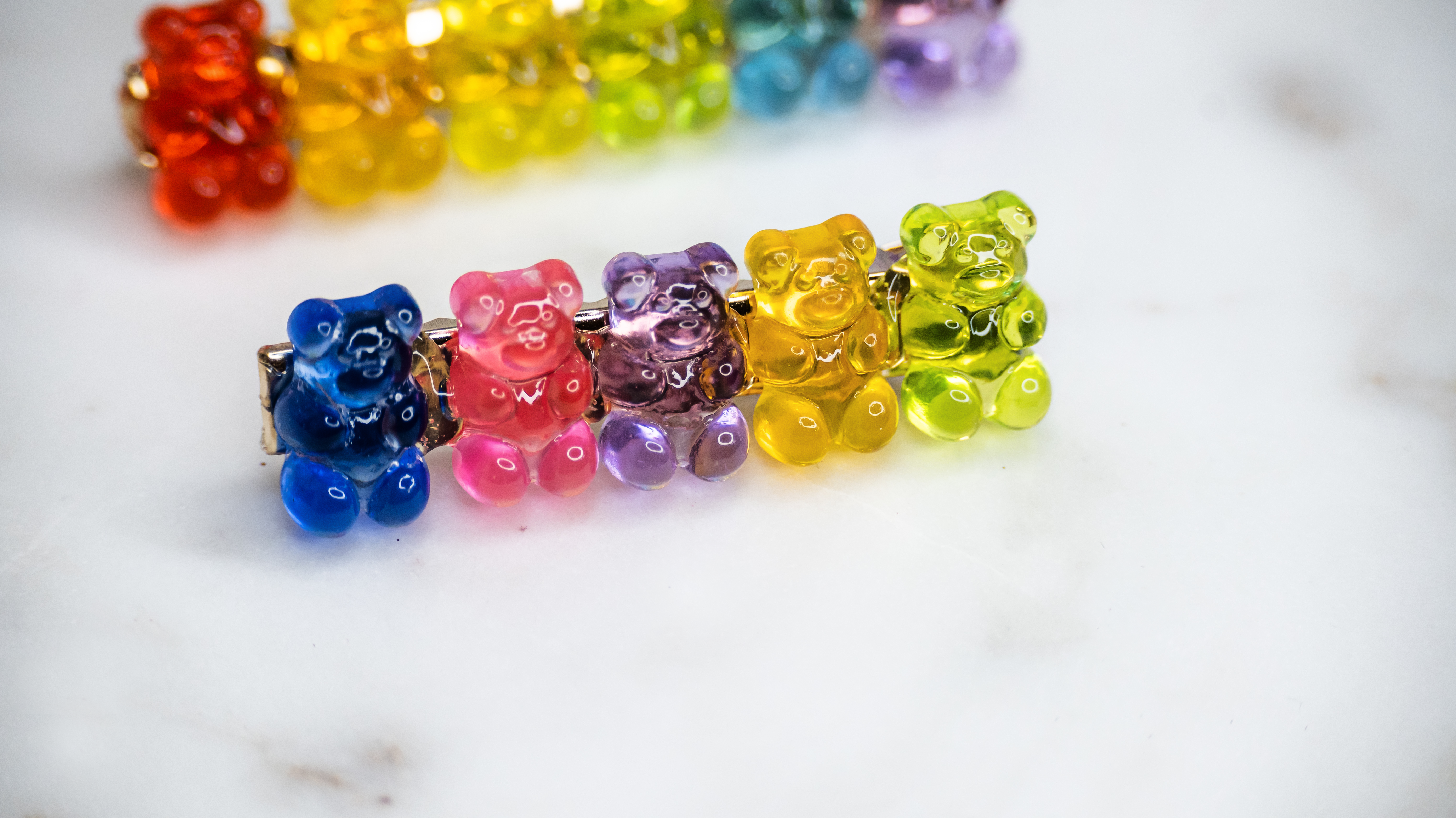 Glam Gummy Rainbow Barrette