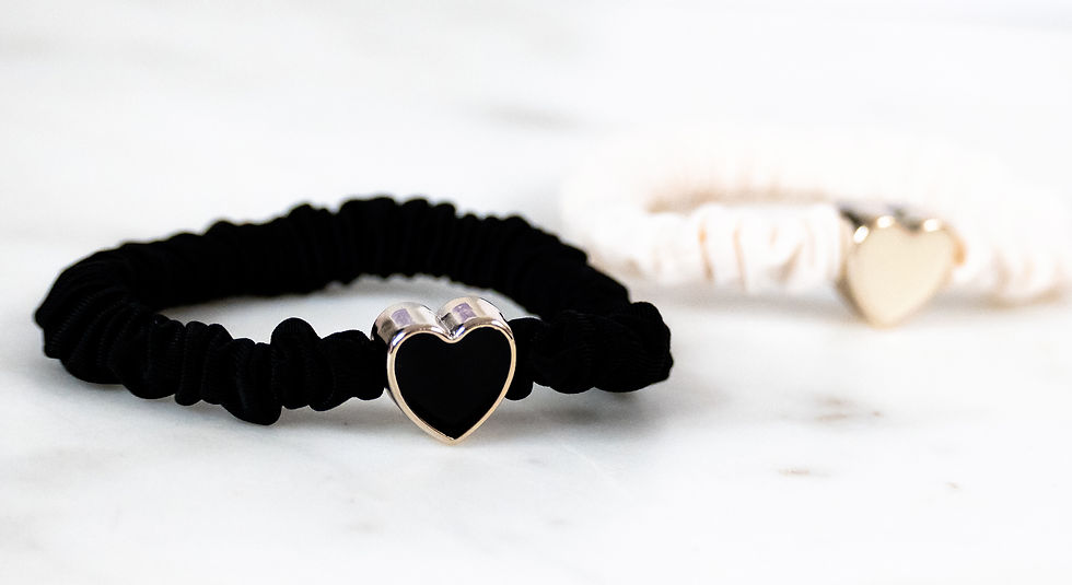 Scalloped Heart Hair Bobbles