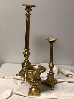Gold Wrought Iron candlesticks and Gold