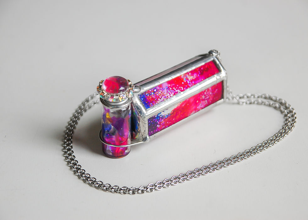 Kaleidoscope necklace "Ice cream at the circus"