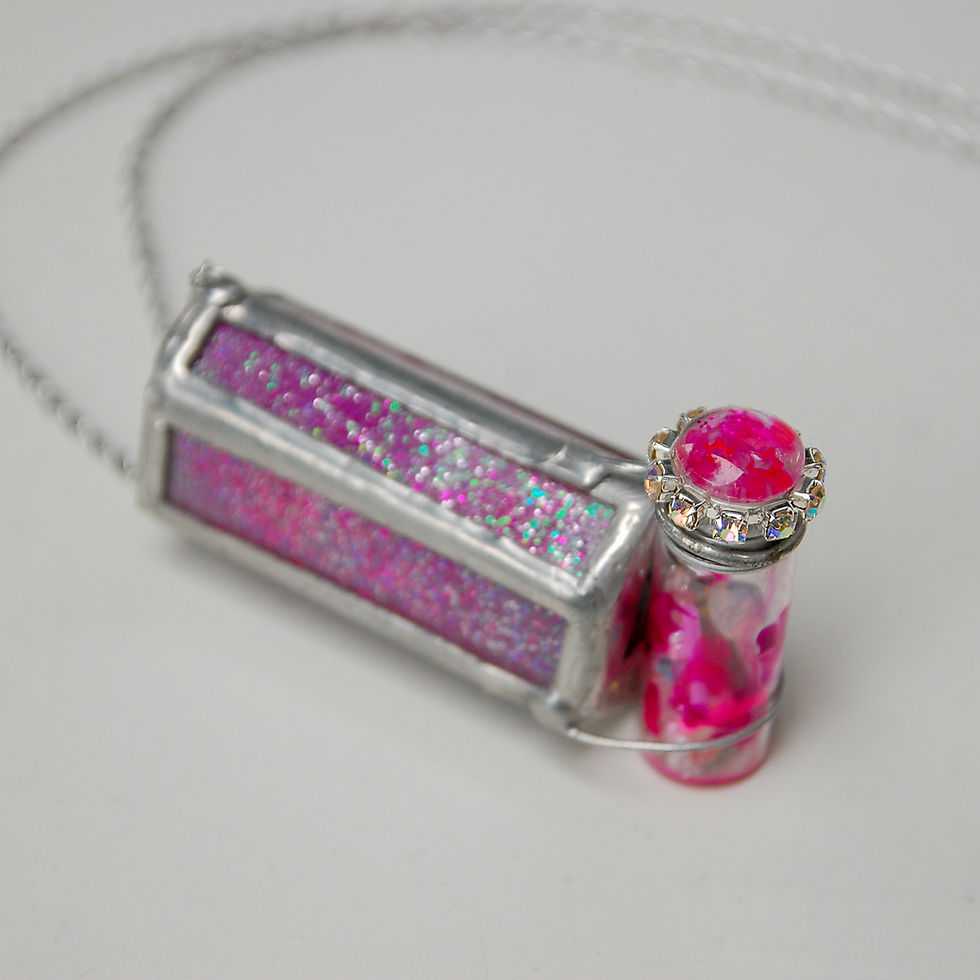 Kaleidoscope necklace "Barbie Girl"