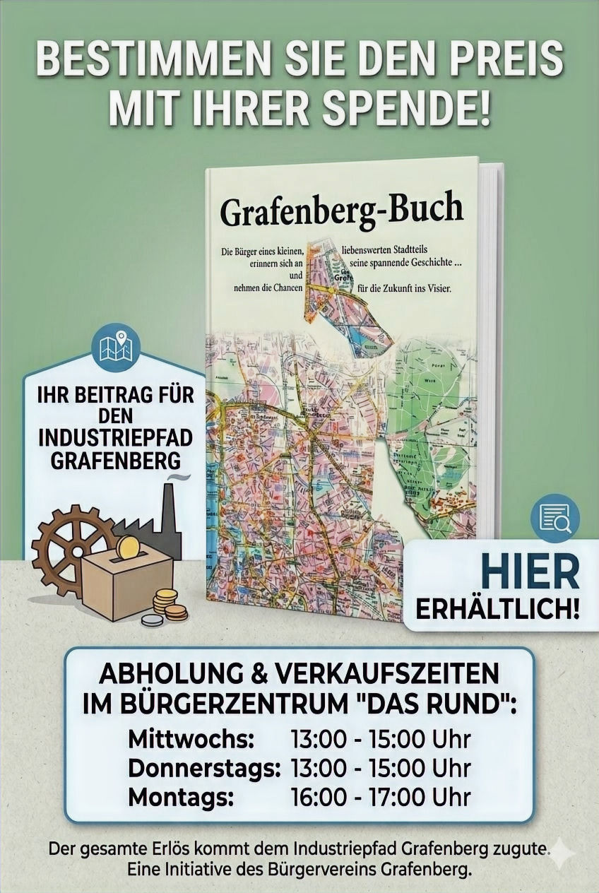 Plakat für das Grafenberg-Buch Grafenberg-Buchs