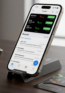 Holdercard, medio publicitario físico plegado como soporte para smartphone, creando un punto de contacto útil de marca con visibilidad repetida