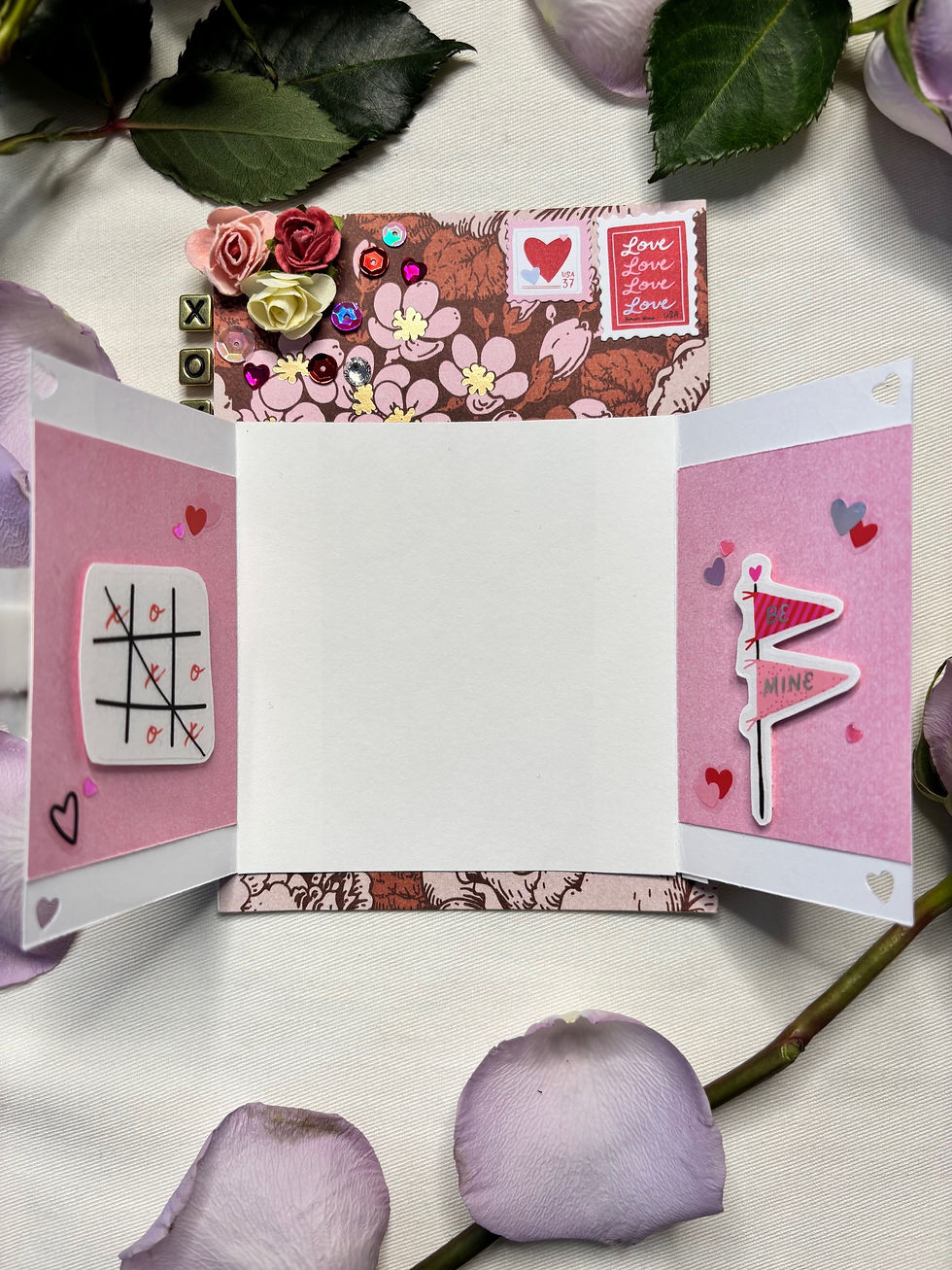 Thumbnail: Valentine's Day Card- Red Nails- Embellished Post Card