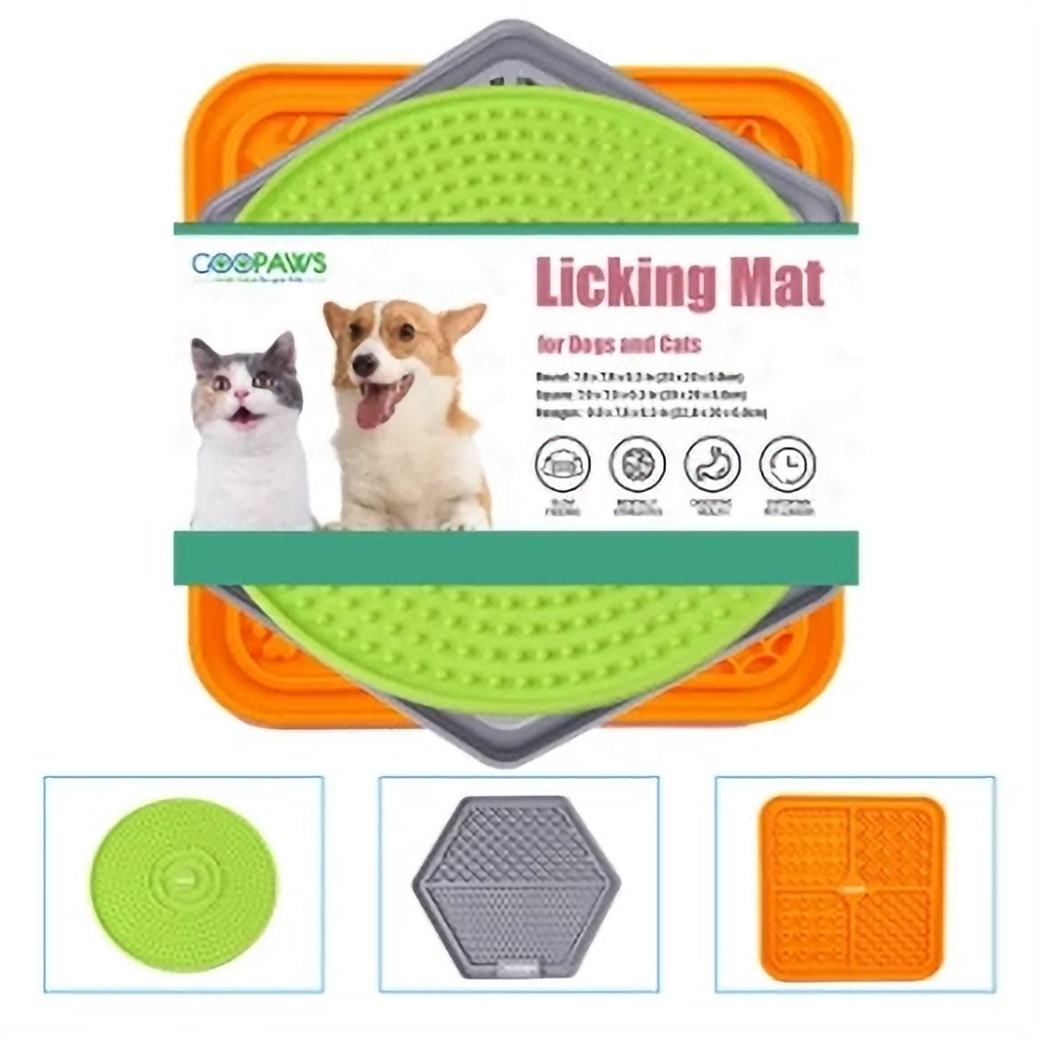 Dog Lick Mat Set – Slow Feeder Enrichment Mats (3 Pack)