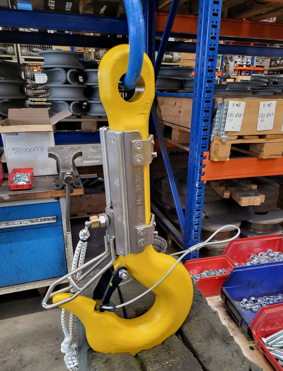 12 Ton HK5 GN rope hook with STPNORD Safety