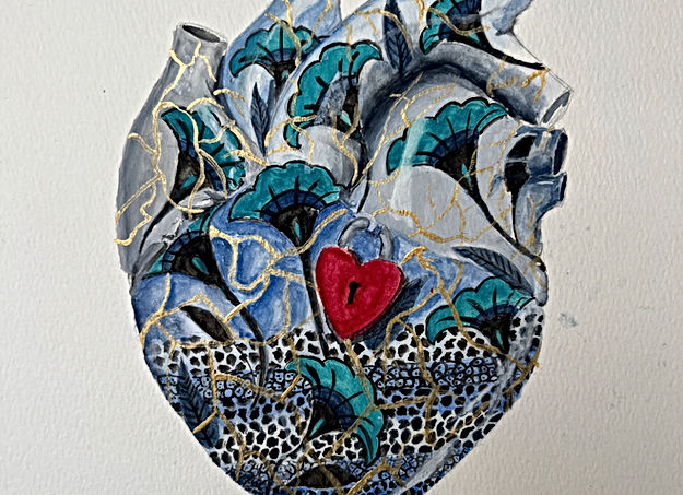 Heart, Kintsugi Pottery