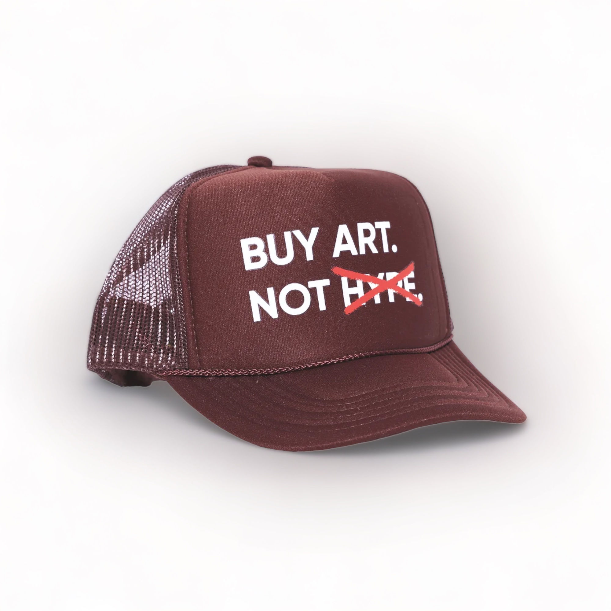 Buy Art. Not Hype. Trucker (Brown)