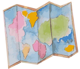 an illustrated map to follow Timmy Travels