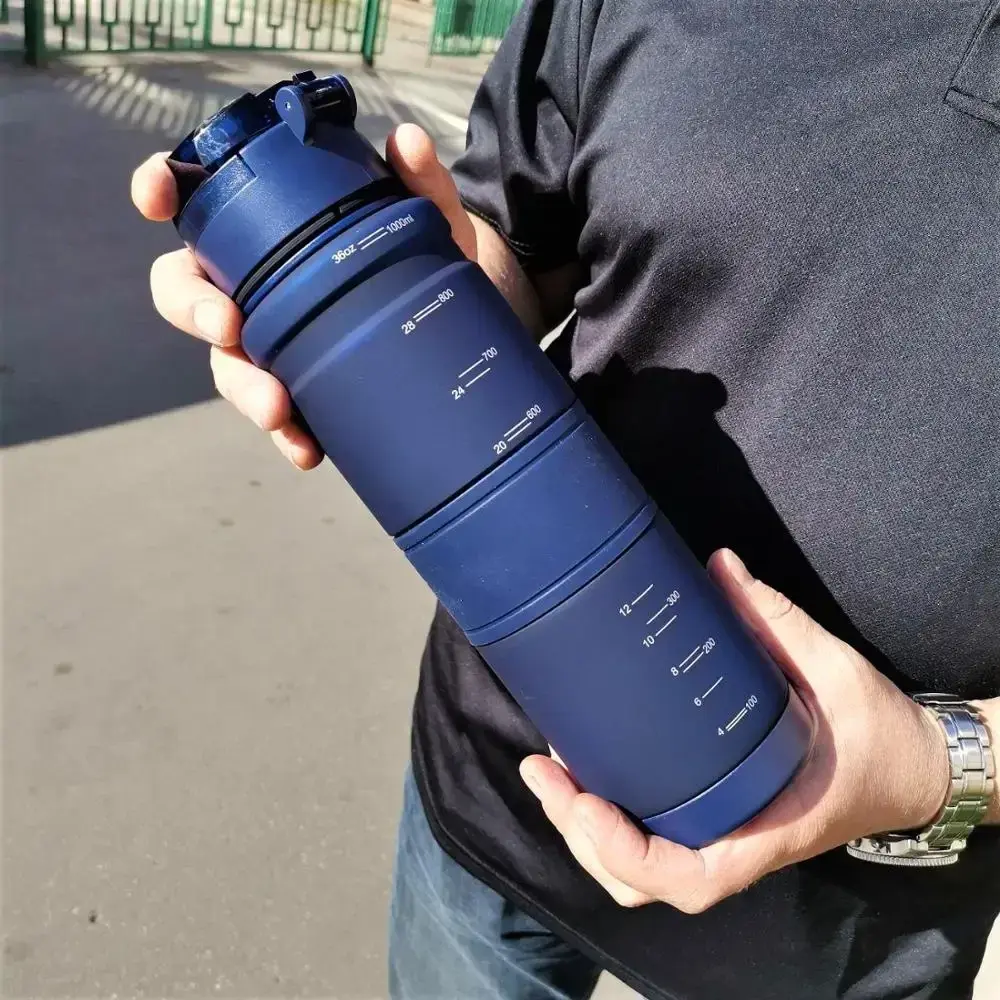 1000ML BPA-Free Protein Shaker Water Bottle with Filter Screen