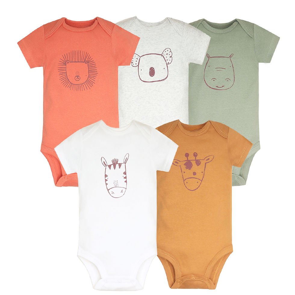 Thumbnail: 5PCS/Set Fashion Baby Clothes Set Cotton Soft Short Sleeve Summer Girls Bodysuit