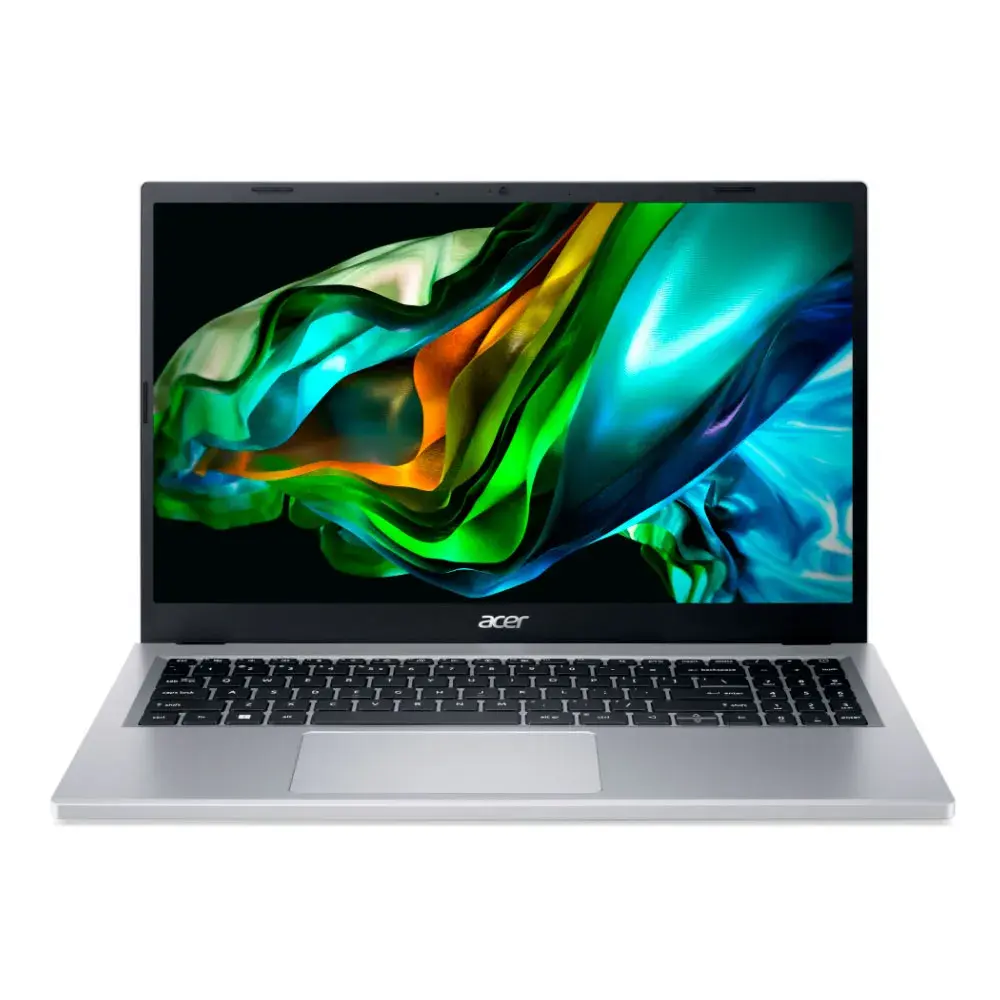 Notebook Acer prata com tela colorida