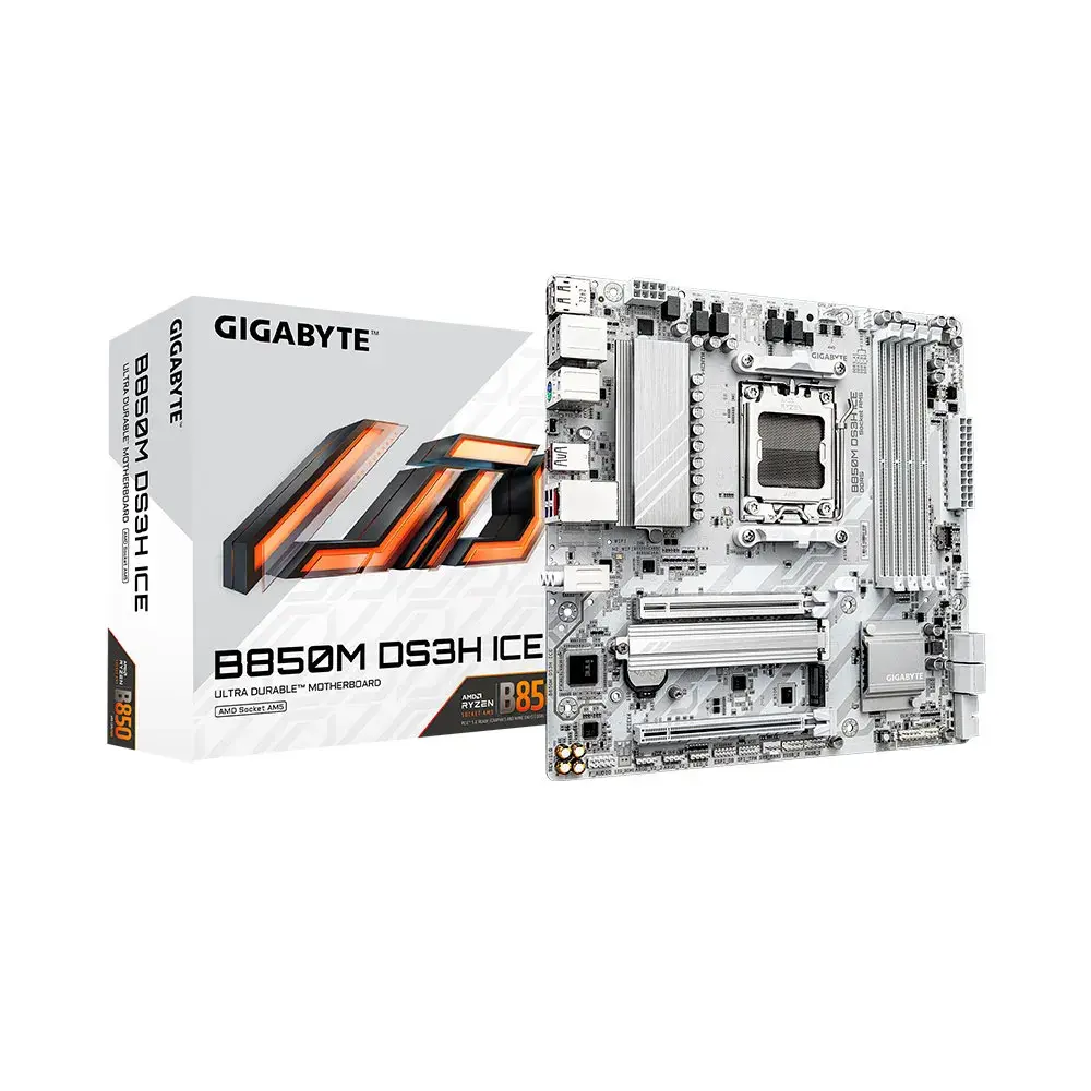 Placa mãe Gigabyte B550M K e caixa
