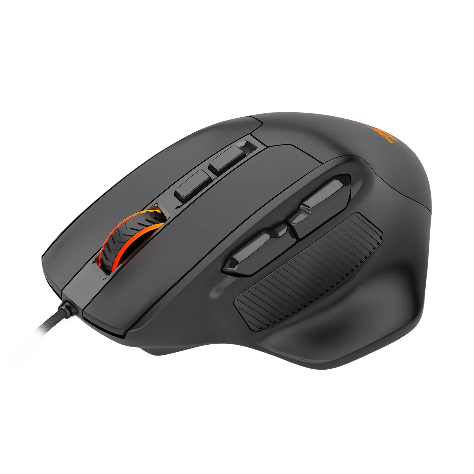 Mouse gamer ergonômico preto com fio