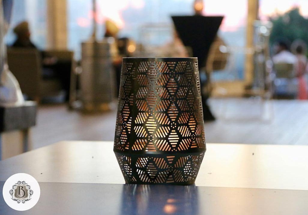 Gold Art Deco lantern / Vase