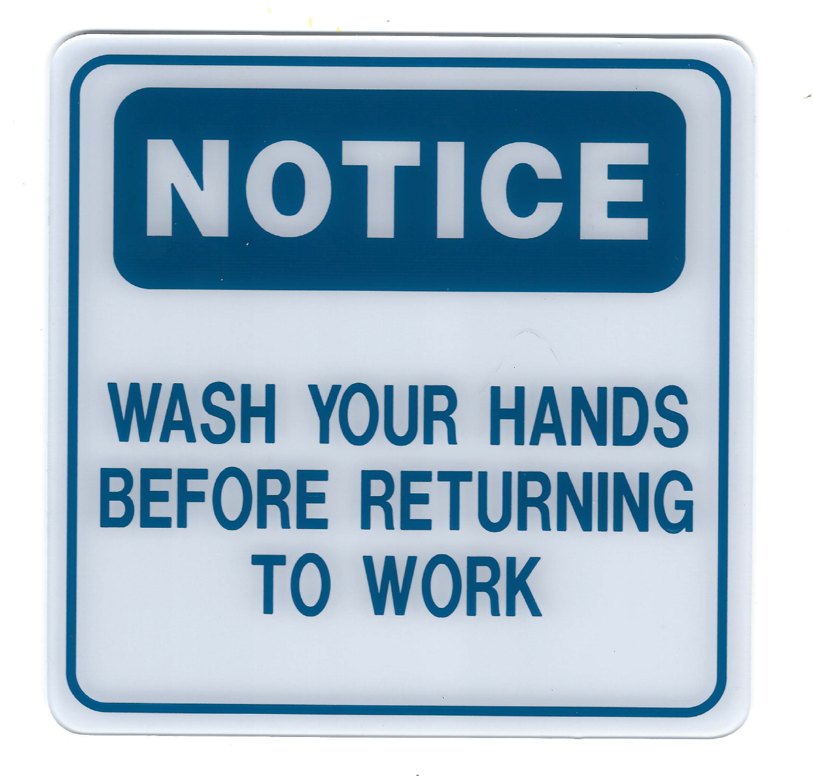 Before Returning to Work Sign