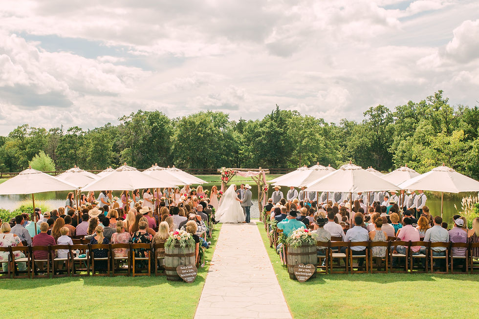 peach creek ranch wedding venue ceremony site with umbrellas college station wedding venue austin texas wedding photographer