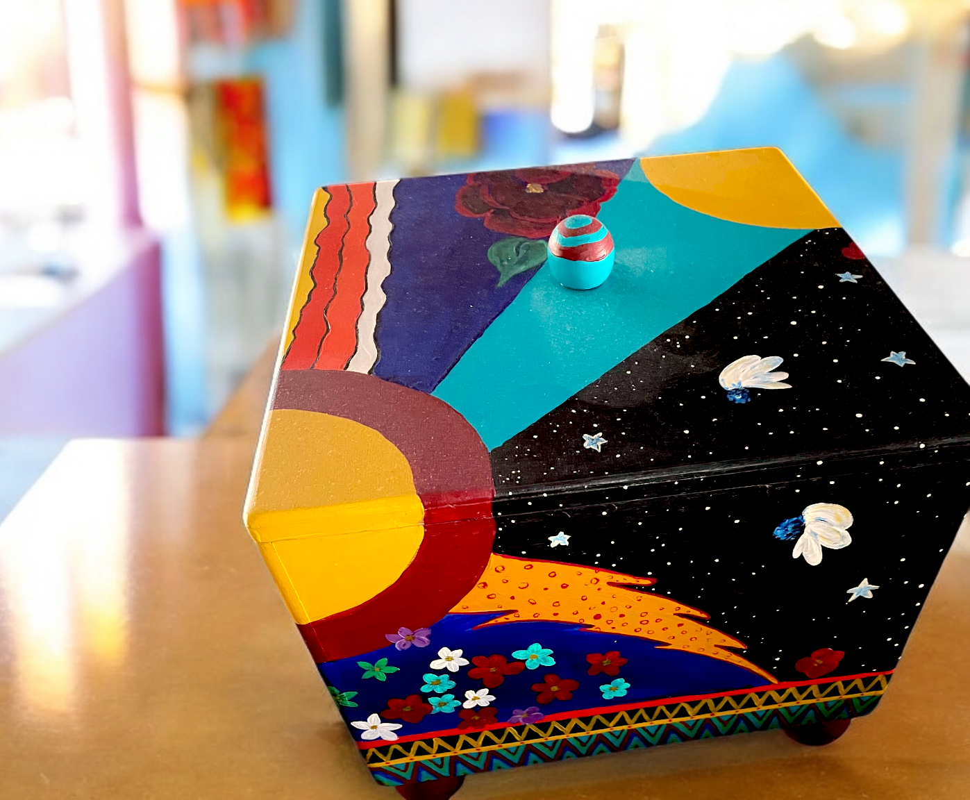 Fun Art Handpainted Box