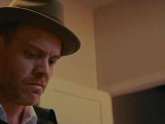 Jack Dawson (Nick Bohle) mulls over his disenchanted life. Production still - There Are No Squirrels in Lethbridge